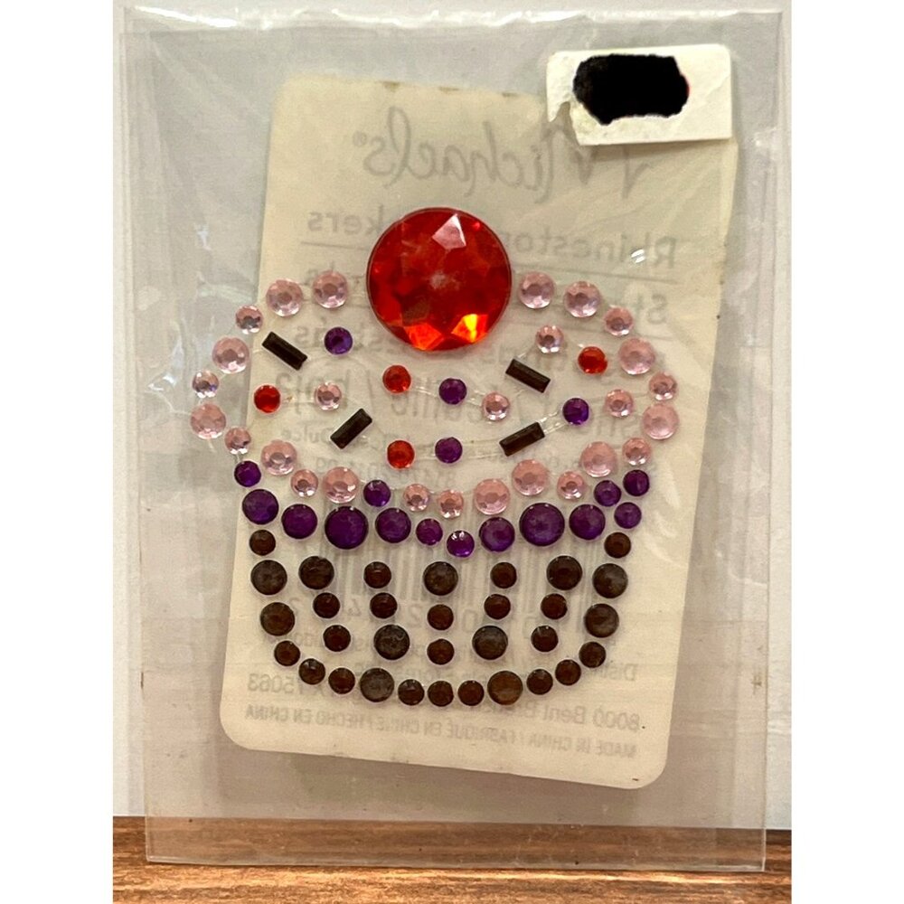 Cupcake Rhinestone Stickers Sweet Party jewel bling gems embellishment 203953